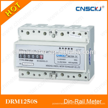 DRM1250S Din-rail KWH счетчик часов